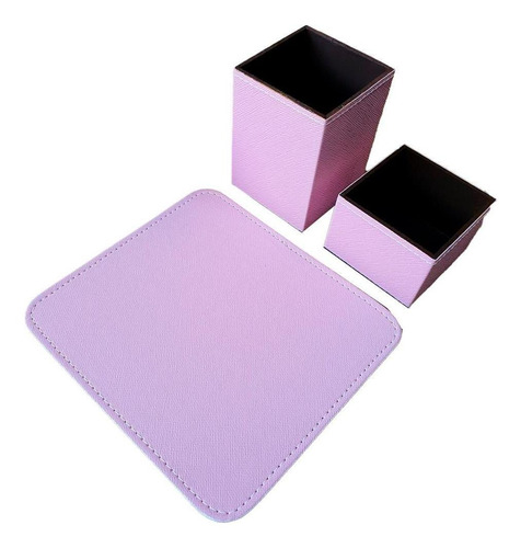 Kit Organizador De Mesa Mouse Pad Porta Canetas Lápis Clips