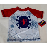 Playera Marvel Spiderman Para Niño Talla 2 Secado Rapido