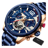 Reloj Curren Business Luxury De Cuarzo Inoxidable Para Hombr