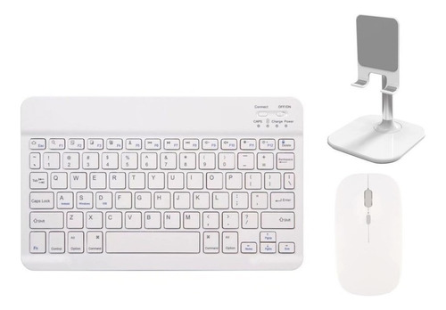Kit Teclado, Mouse Bluetooth E Soporte Para Celular/tableta