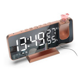 Reloj Despertador Digital Proyector-radiofm-t°/h%-2alarmas