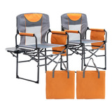 Yougym Silla De Director Plegable Ancha Con Mesa, Silla De C