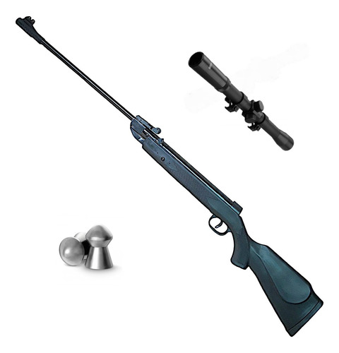 Rifle Aire Comprimido Fox Resorte Cazador + Mira 4x20