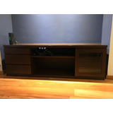 Mueble Rack Tv, 3 Cajones, Una Puerta De Vidrio Y Estante 