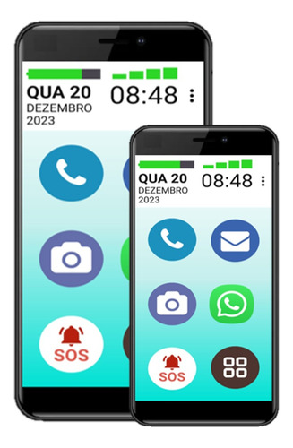 Smartphone Vovo&vovofone Samsung 64gb Tela 6.5 Botão Sos 