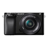  Sony Alpha Kit 6100 + Lente 16-50mm  F/3.5-5.6 Oss Ilce-6100l Sin Espejo Color  Negro