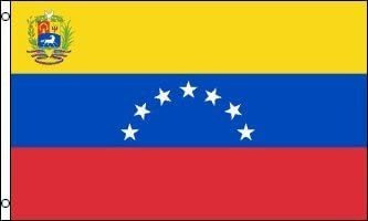3`x5` Bandera Venezolana De 7 Estrellas De Venezuela,