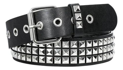 Cinturón De Cuero Punk Vintage Piel Sintética Con Tachuelas