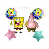 Pack Globos Bob Esponja+ Patricio Estrella X 6