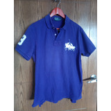 Playera Tipo Polo Marca Ralph Lauren  Color Morado Talla L