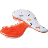 Cepillo Desenredante Tangle Free Hair Brush  Animalitos Cala Color Naranja Y Verde Agua