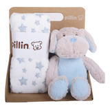 Set Peluche Manta Perro Bebé Niño Celeste Pillin (prw158cel)