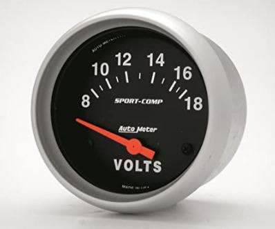Reloj Voltimetro 8 A 18 Volts Autometer 3592