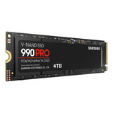 Samsung 990 Pro Ssd 4tb M.2 Pcie 4.0 X4 Nvme Gaming M.2 2280 Até 7450mb/s Mz-v9p4t0b/am Para Computação De Ponta, Jogos E Estações De Trabalho Pesadas