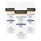 3 Pack Neutrogena - Protector Solar Spf 70 Age Shield Face