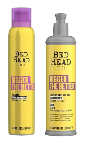 Kit De Volumen Tigi | Bed Head | Bigger The Better Sh + Acon