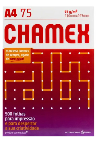 Papel Sulfite A4 Chamex - 210x297mm -500 Folhas