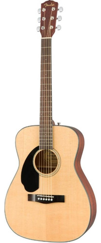 Guitarra Acustica Fender Dreadnought Zurdo Natural Abeto 
