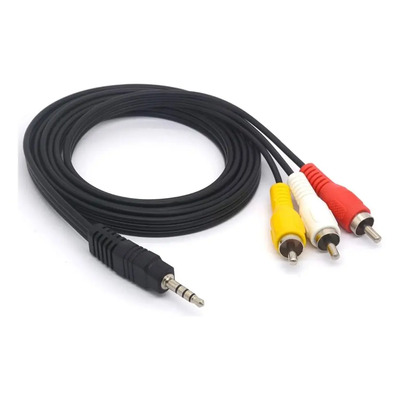 Cable Plug 3.5 A 3 Rca Auxiliar Audio/video 1.5m Tv Celular