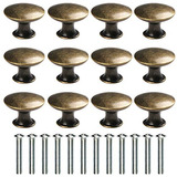 Juego De 12 Pomos Antiguos De Bronce Vintage Cajones, M...