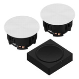 Sonos In Ceiling Kit 2 Parlantes De Techo + Amp Gtia Fc A