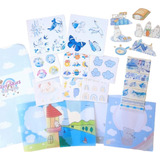 Set Papelería Kawaii Bullet Washi Bujo Scrapbook Stickers