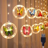 Guirnalda De Luces Led Con Forma De Mariposa De 3 M Para Dec