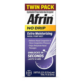 Afrin No Drip Extra Moisturizing Pump Nasal Mist Twin Pack, 