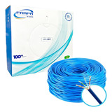 Cabo De Rede Internet Rolo 100 Metros Azul Cat5e 4 Pares