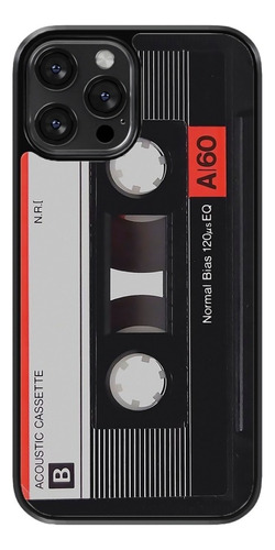 Funda Para Celular Casette Musical Negro Rojo Gris Moda