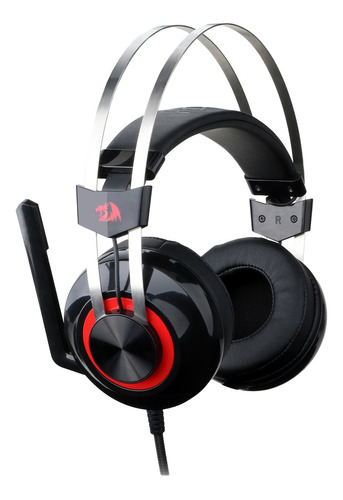 Auricular Gamer Redragon Talos H601 Negro Y Rojo Con Luz Led