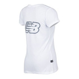 Remera New Balance Essentials Tee Crema Gris Mujer