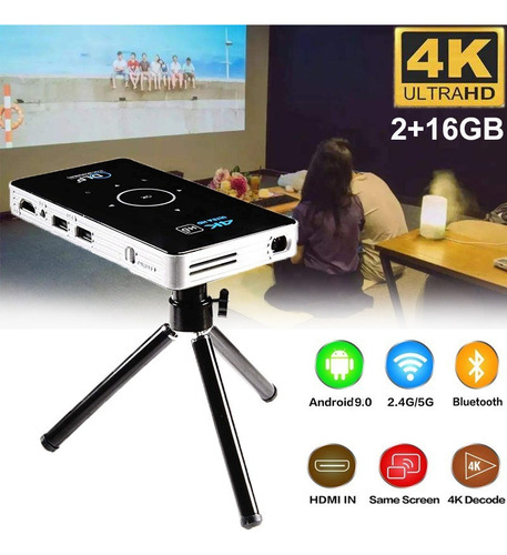 Proyector Android 9.0 Mini 4k Dlp 2+16gb