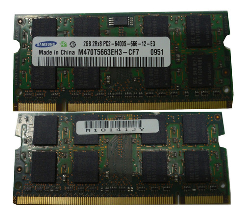 Memoria Ram  Laptop 2gb Ddr2 2rx8 Samsung M470t5663eh3-cf7 