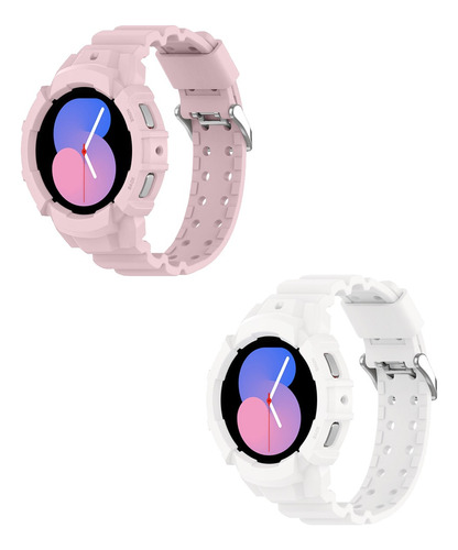 2 Correas Y Funda Para Samsung Galaxy Watch 6 5 4 40mm 44mm