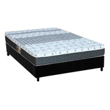 Cama Box Casal: Colchão Molas Bonnel Castor  Class New + Ba