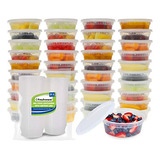 Freshware 40pack 8 Oz Recipientes De Plastico Para Alimentos