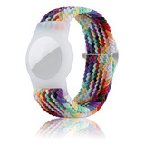 Pulsera Compatible Con Air Tag De Nailon, Ajustable Arcoiris