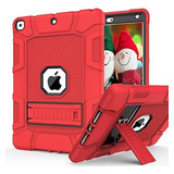 Funda Para iPad 9na/8va/7ma Gen 10.2 2019-20-21 Rojo-negr