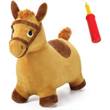 Hinchable De Felpa Suave Saltarin Para Montar Caballo Niños 