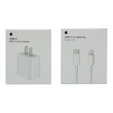 Cargador Original Apple 20w iPhone 12, 12 Pro + Cable De 1m