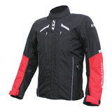 Campera Moto Cordura Hombre Ls2 Serra Negro Rojo Pr