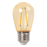 Foco Edison Vintage 1w Led Luz Cálida Cristal Ambar T/pera