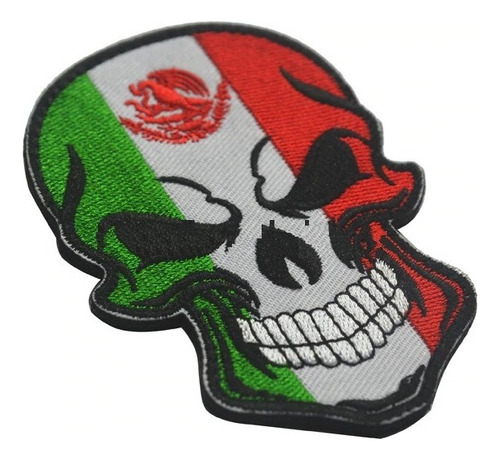 Parche Táctico Militar Bordado Calavera Bandera Contactel