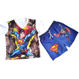 Conjunto Para Niños Deportivo Del Superhéroe Superman - H