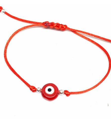 Pulsera Protección Simple Hilo Rojo Ojo Ojito Color Macramé