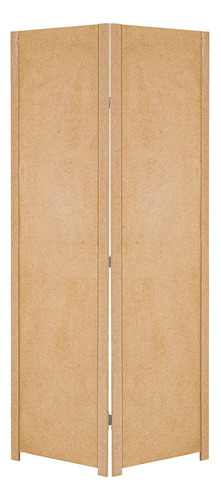 2 Biombo Folha Liso Ripado Madeira Mdf Divisor Ambiente M1