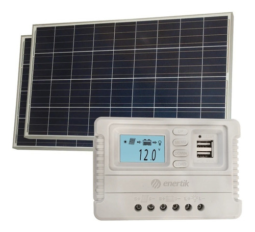 Oferta Pack X 2 Panel Solar 120w Regulador Solar Cuotas