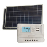 Oferta Pack X 2 Panel Solar 120w Regulador Solar Cuotas