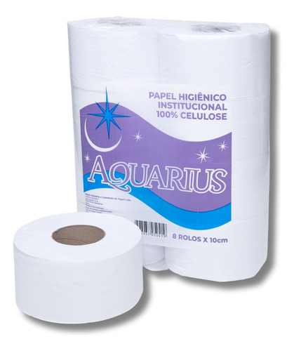 Papel Higiênico Rolão Institucional Celulose - C/ 8 Rolos